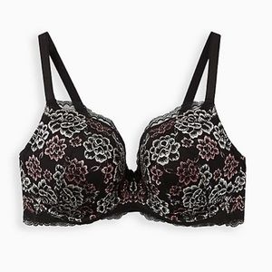 Torrid Floral Lace Lightly Lined T-Shirt Bra, Sizes 46B, 38DD